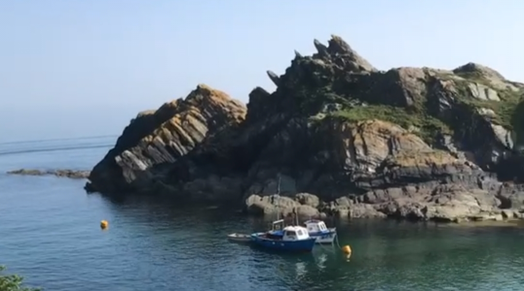 Boats on the water at Polperro