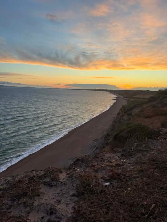 Sunset at Hengistbury Head beach