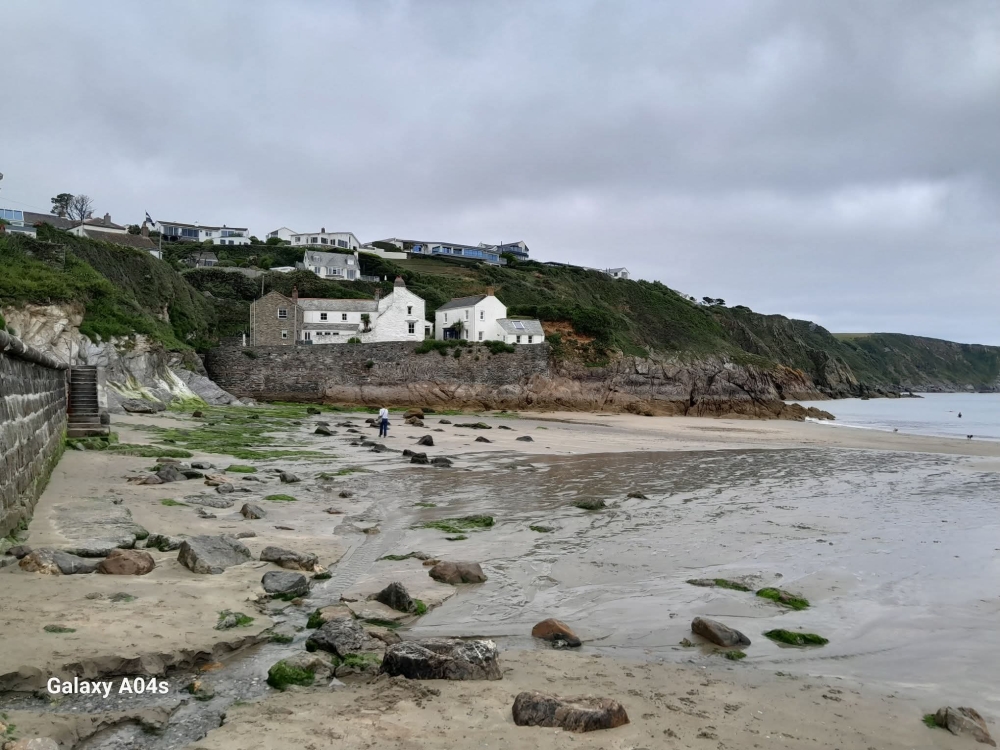 House on the hill at Gorran Haven beach