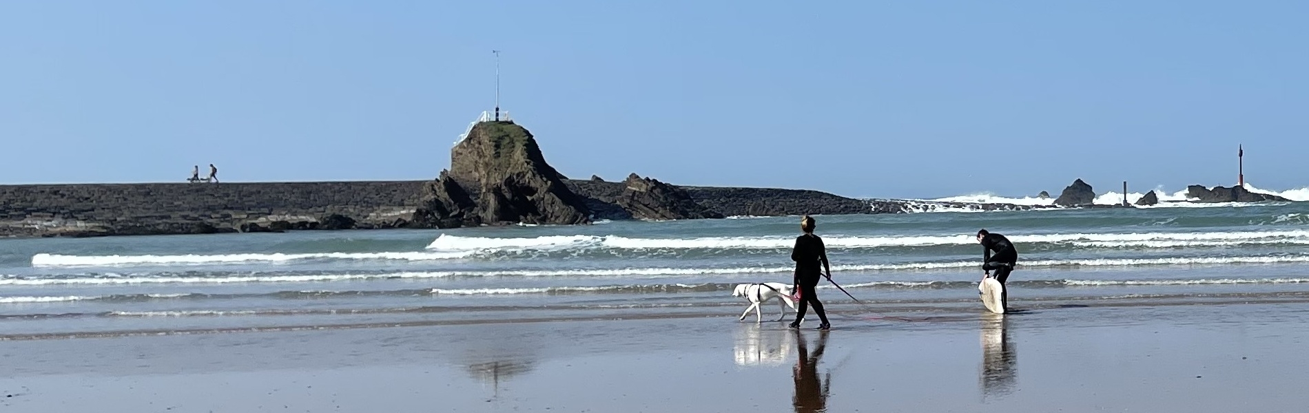 People on the beach at Summerleaze