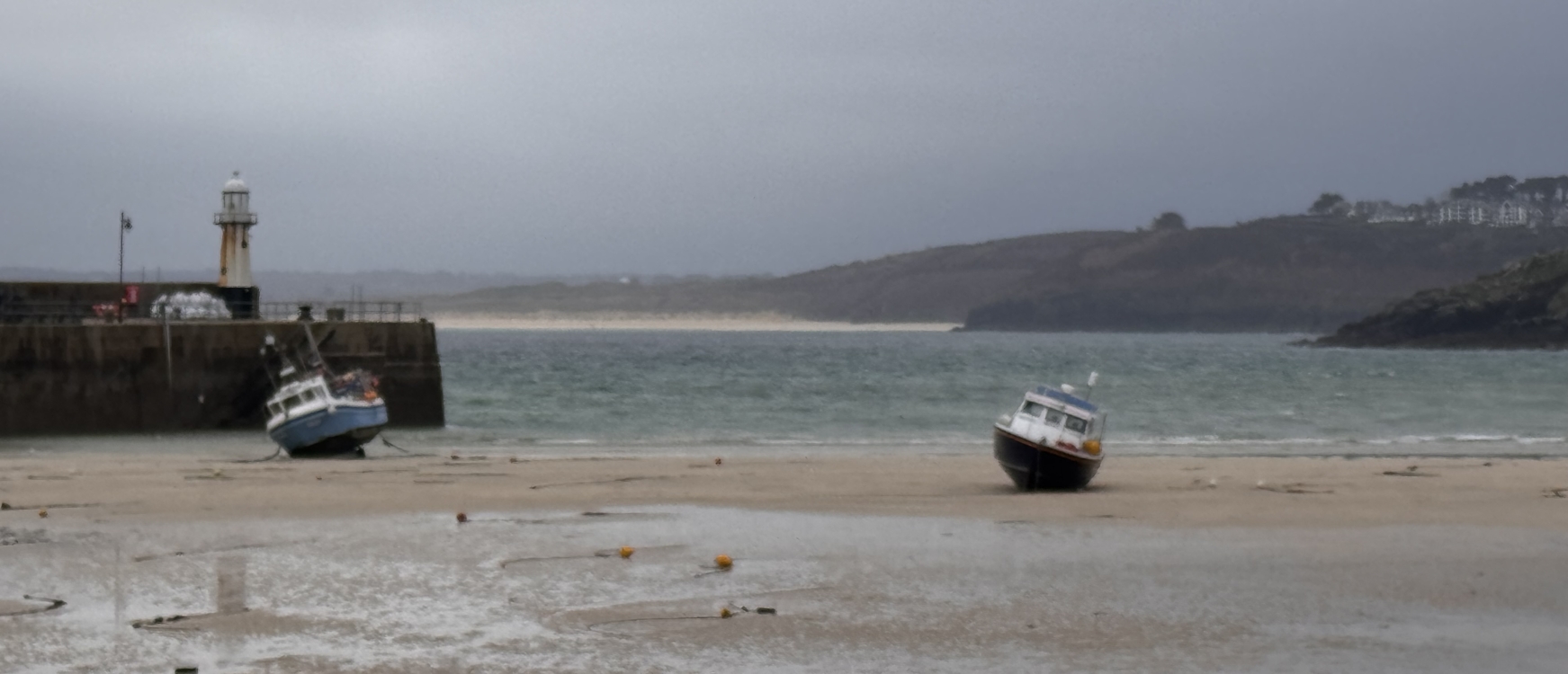 Boats on the seabed at St. Ive's