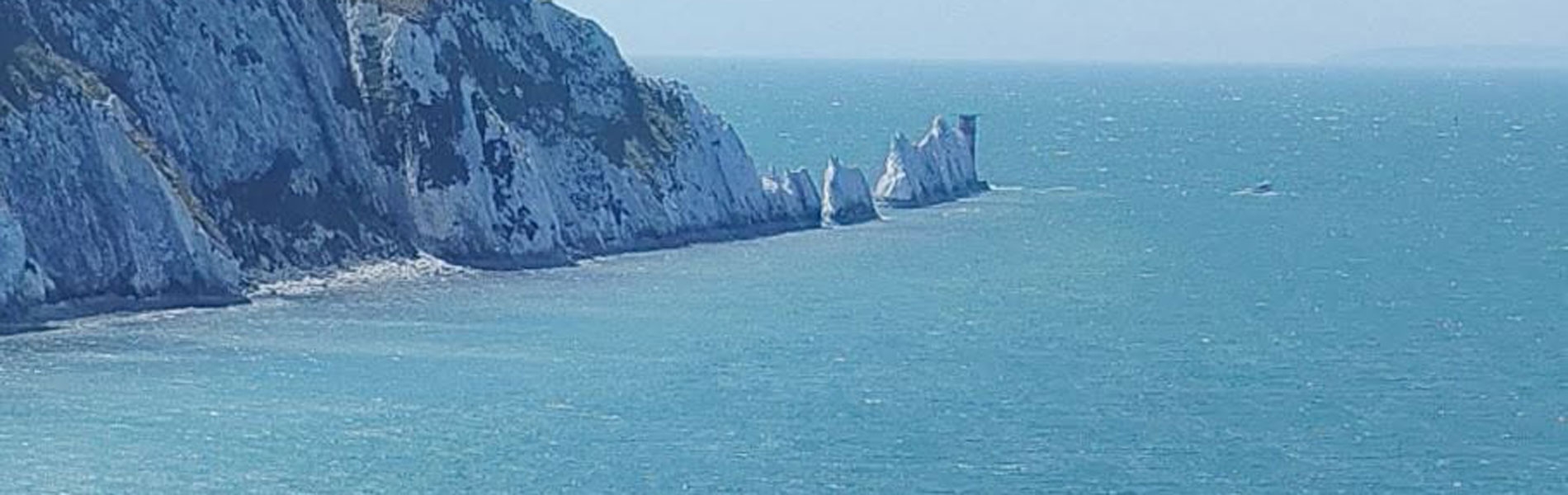 Alum Bay looking towards The Needles on the isle of wight