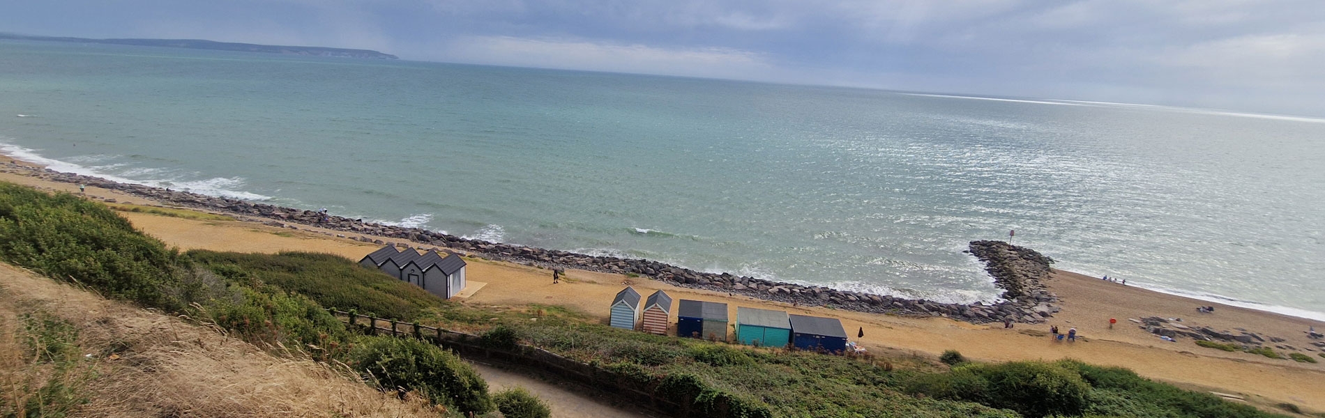 View from the top of Barton-on-Sea cliffs
