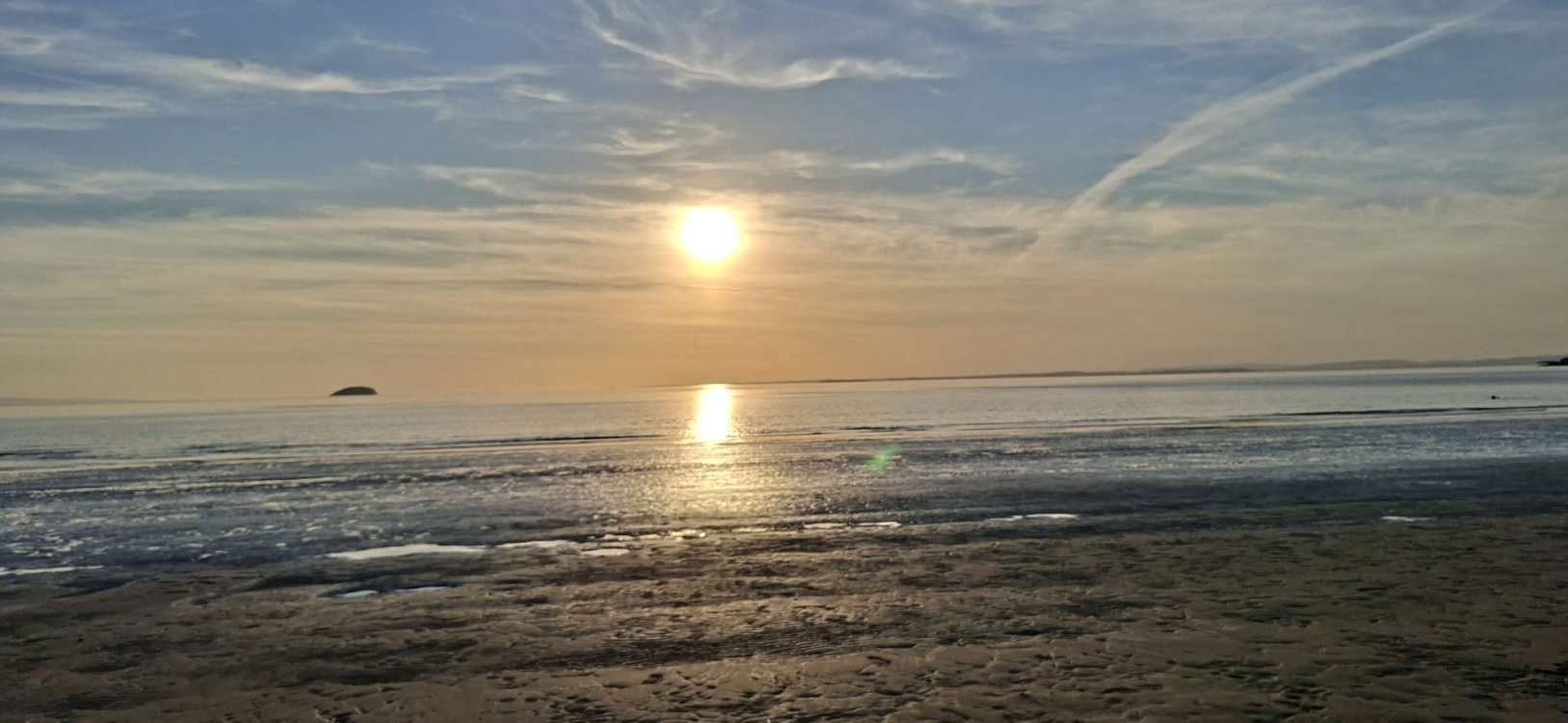 Sunset at Weston Supermare beach