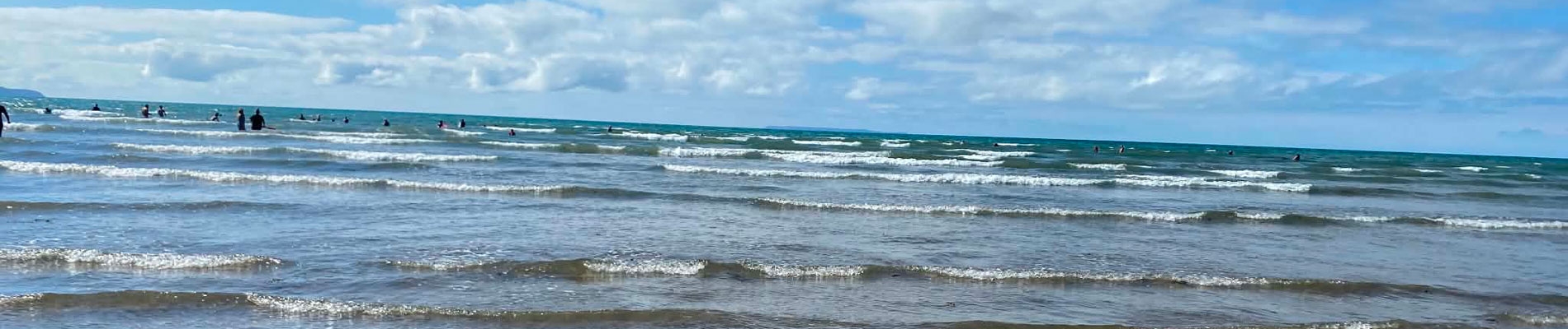 The waves coming in at Westward Ho!